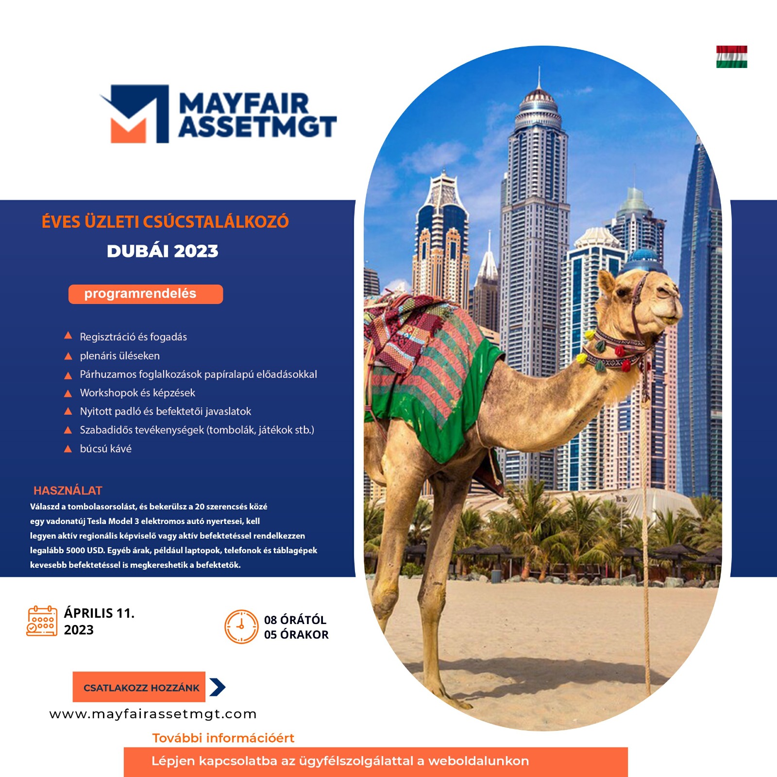 Mayfair Asset - üzleti csúcstalálkozó Dubaiban